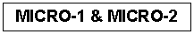 Text Box: MICRO-1 & MICRO-2